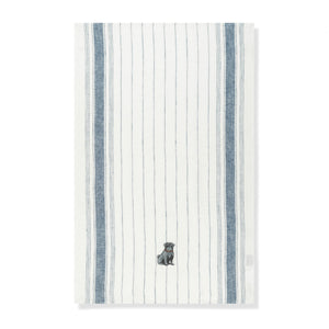 Kitchen Towel with Pug Embroidery