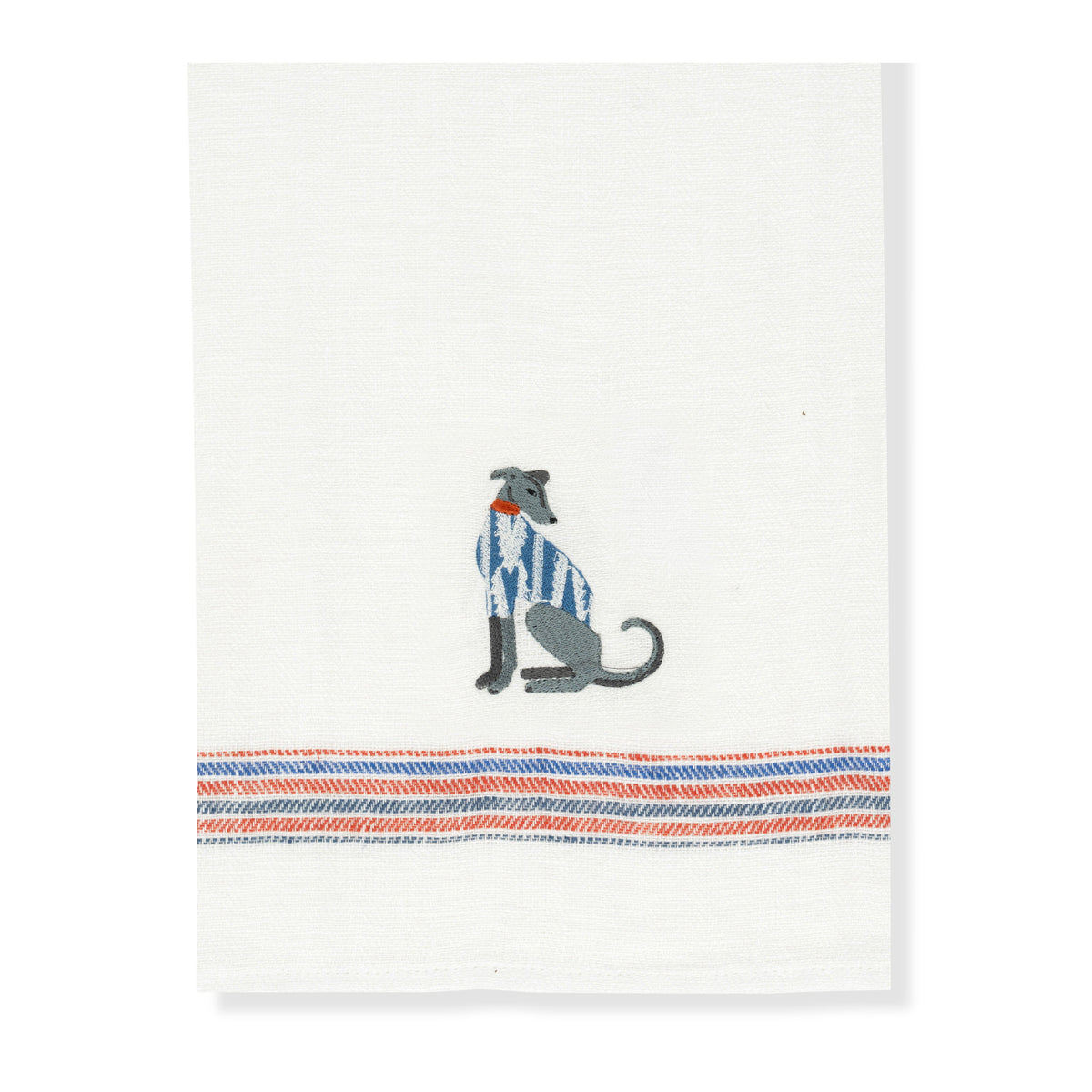 Kitchen Towel with Lurcher Embroidery