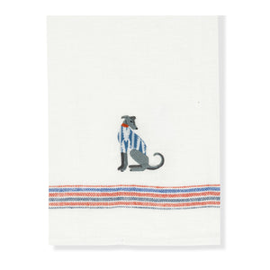 Kitchen Towel with Lurcher Embroidery