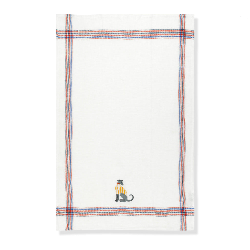 Kitchen Towel with Lurcher Embroidery
