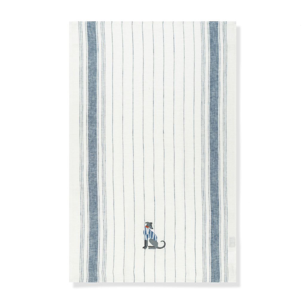 Kitchen Towel with Lurcher Embroidery