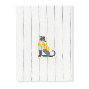 Kitchen Towel with Lurcher Embroidery