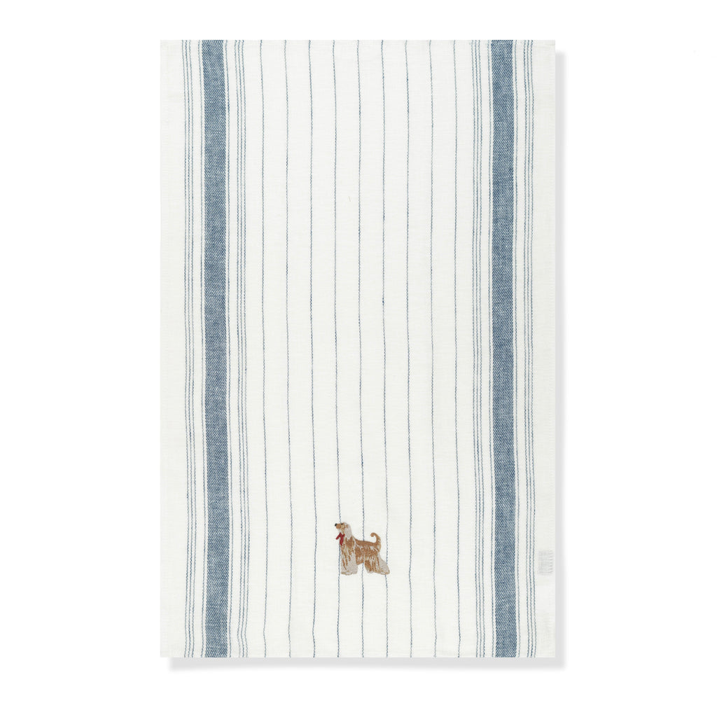 Kitchen Towel with Afghan Hound Embroidery