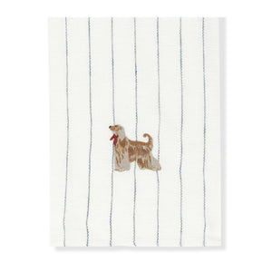 Kitchen Towel with Afghan Hound Embroidery