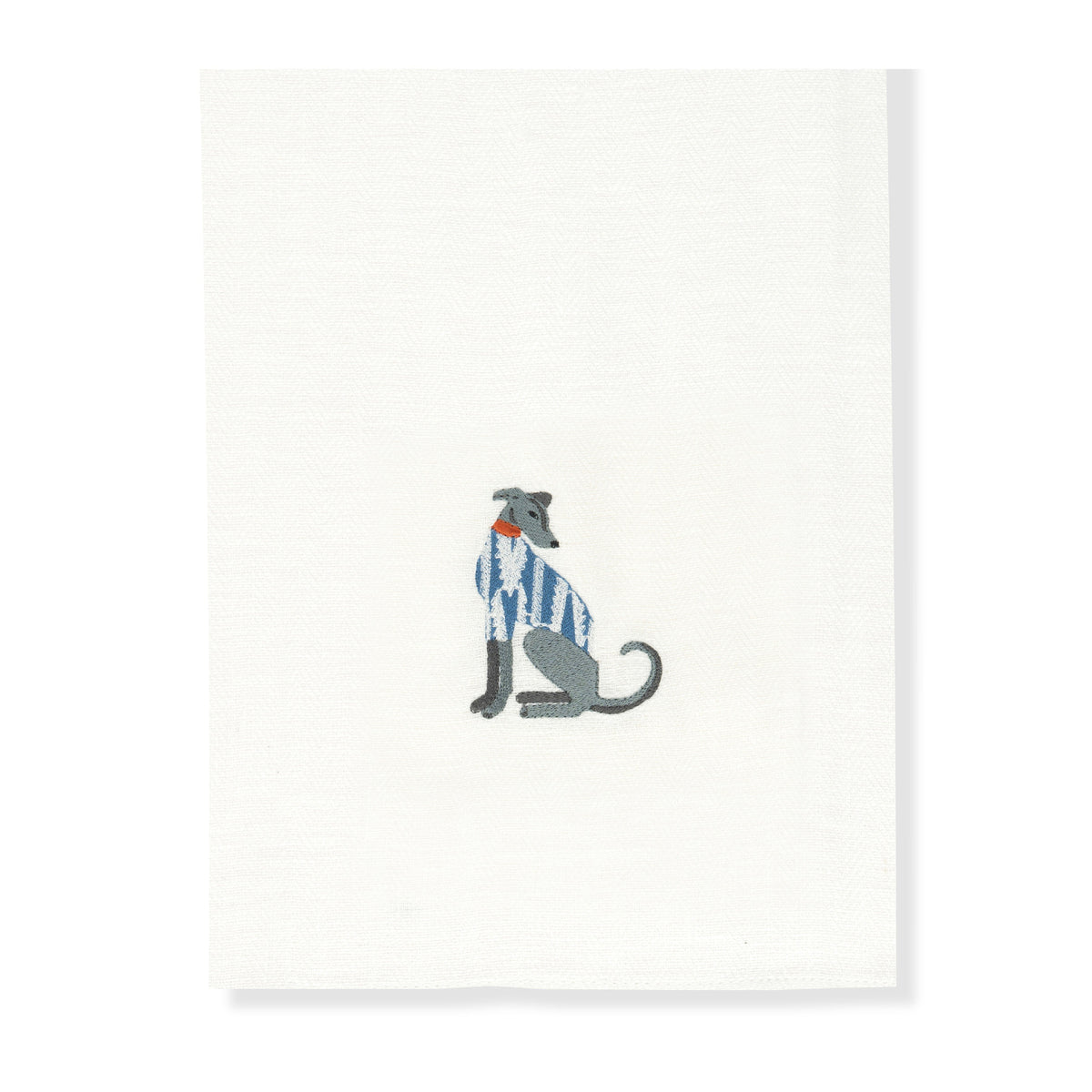 Kitchen towel with lurcher embroidery