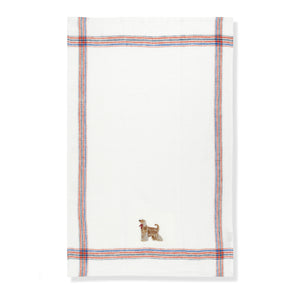 Kitchen Towel with Afghan Hound Embroidery