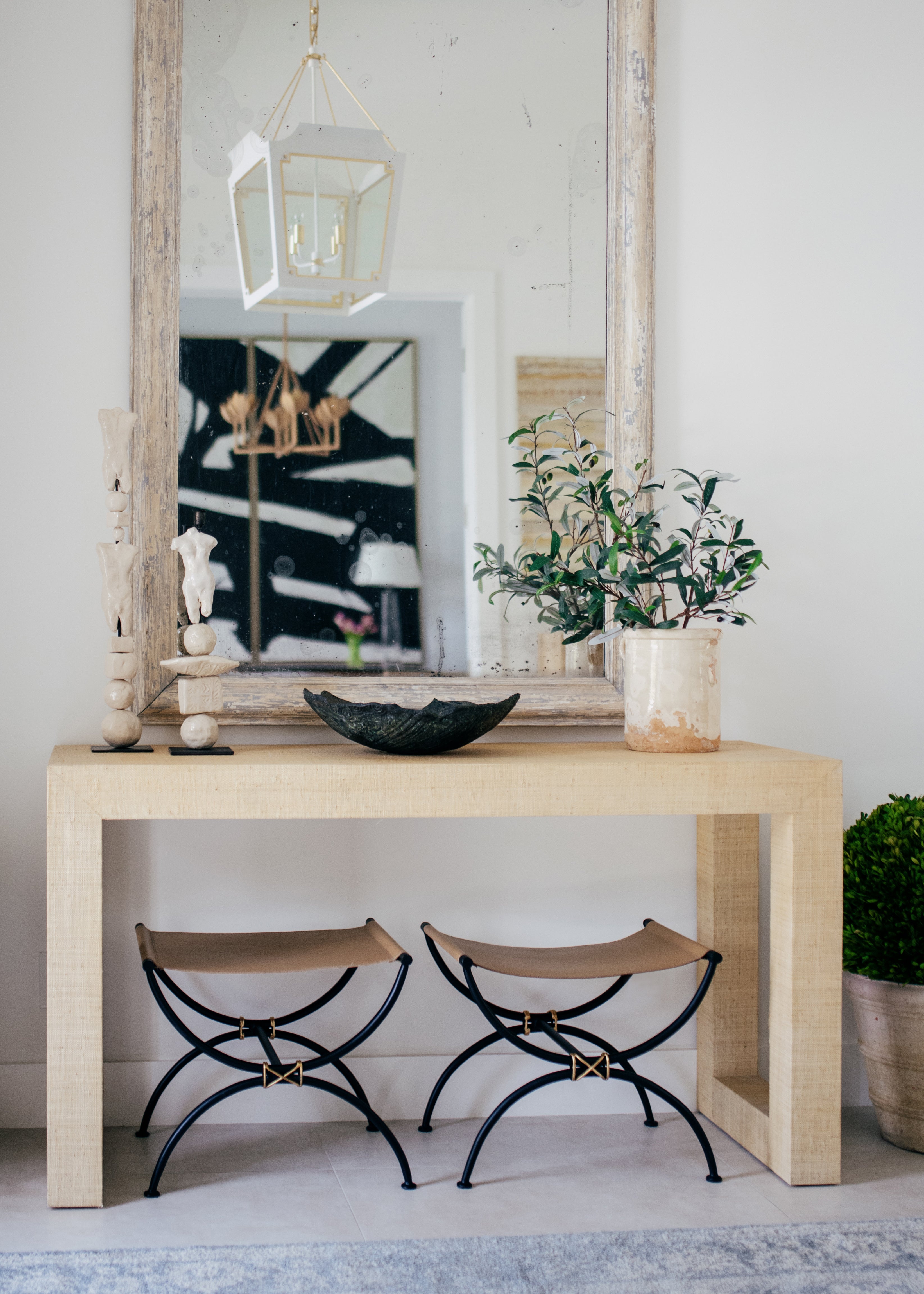 Chloe Raffia Console