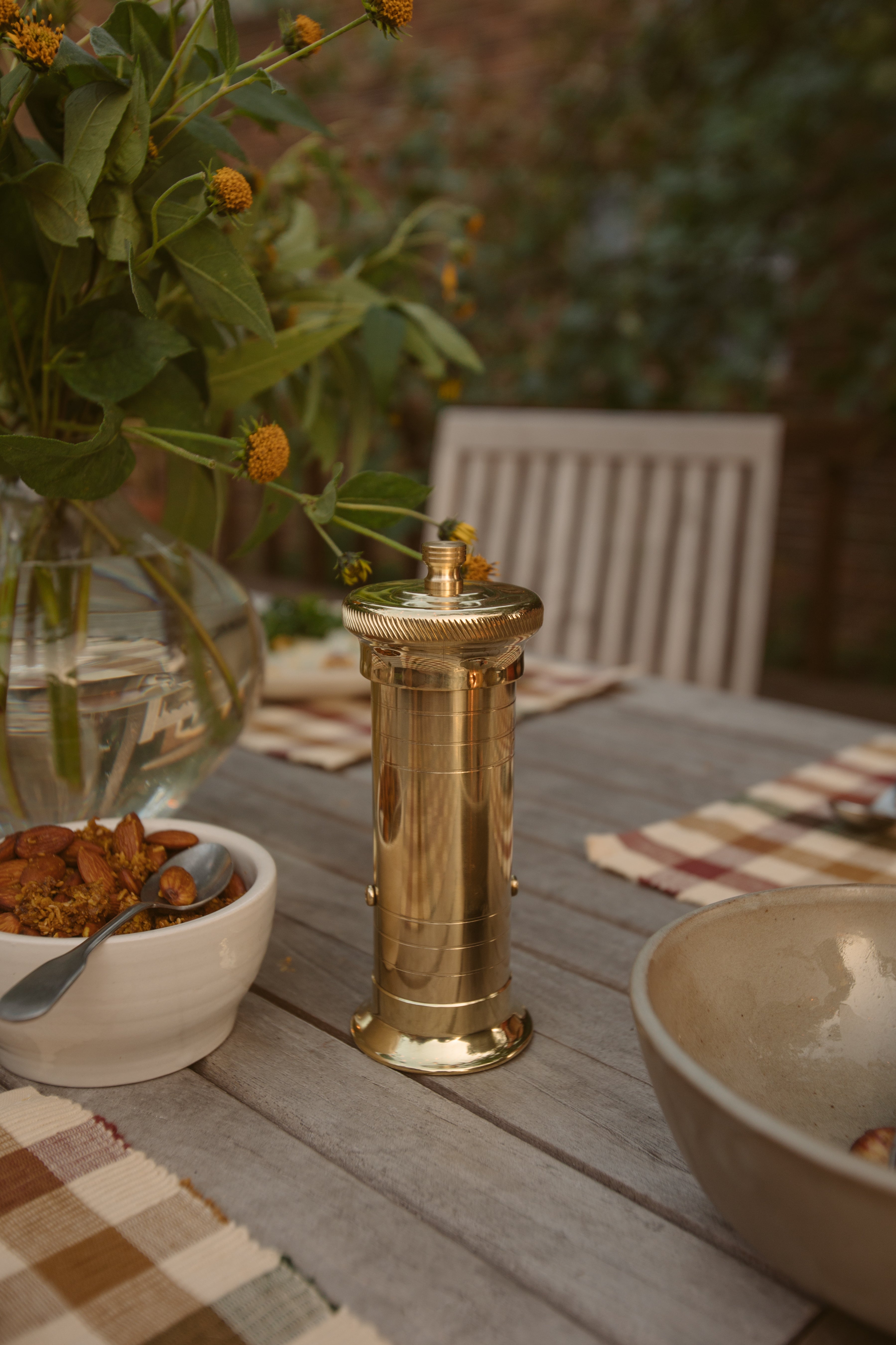 Chef's Brass Pepper Mill - 8"
