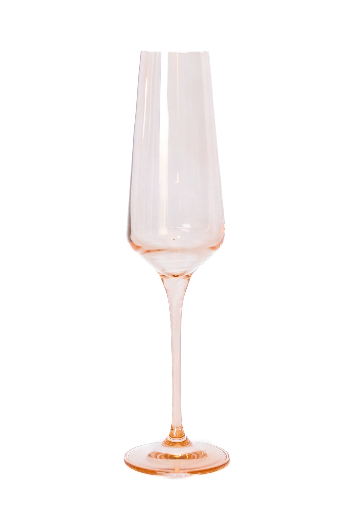 Estelle Colored Champagne Flute, Set of 6 in Blush Pink