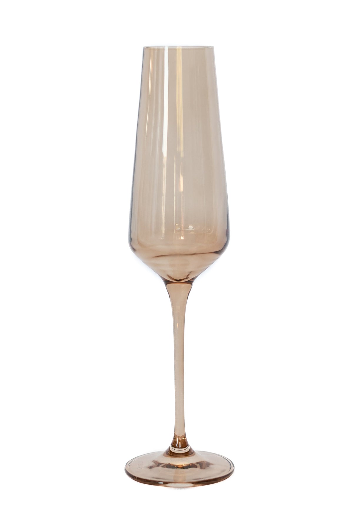 Estelle Colored Champagne Flute, Set of 6 in Amber Smoke