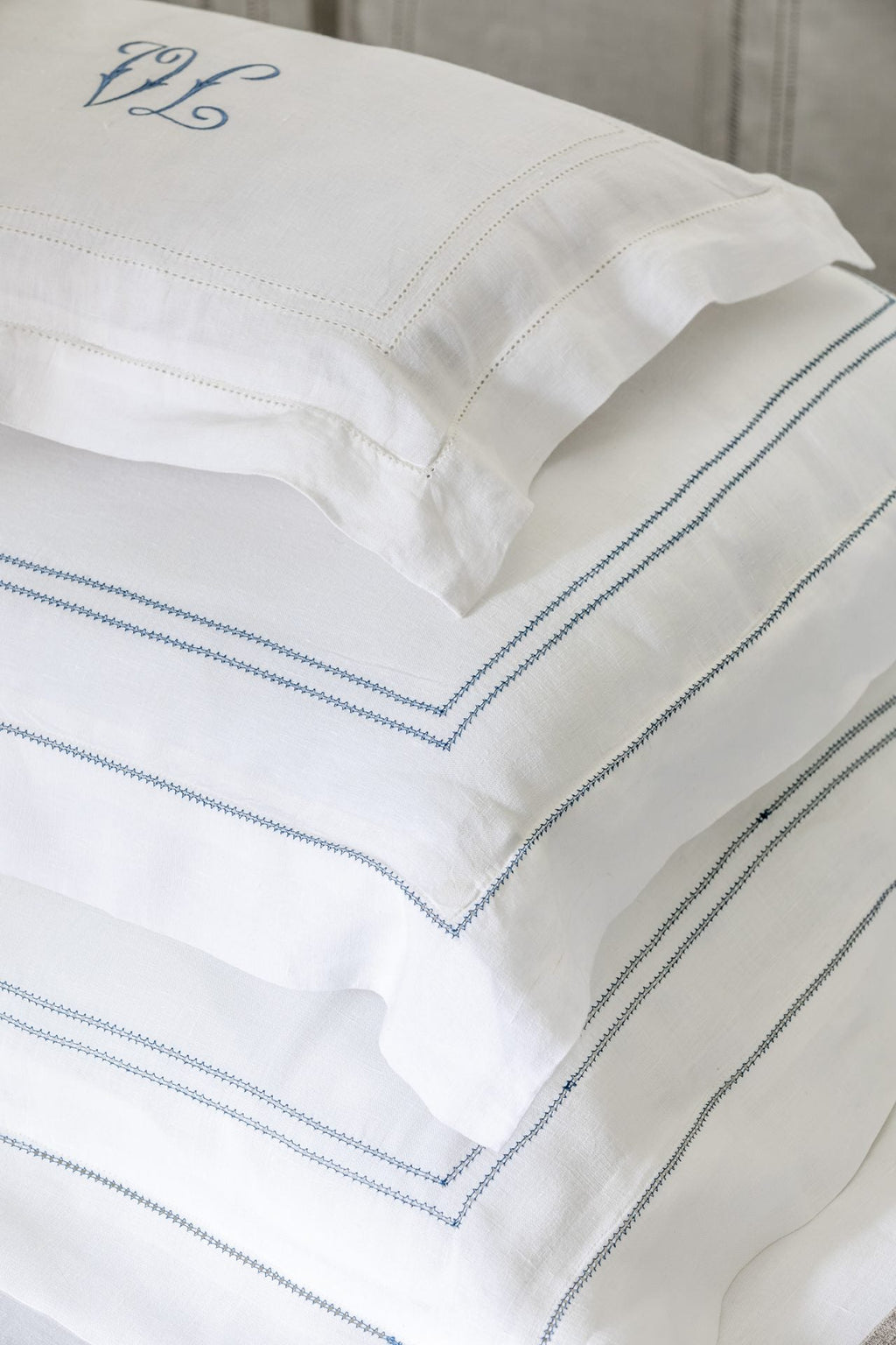Pillowcase Hemstitch Prussian Blue