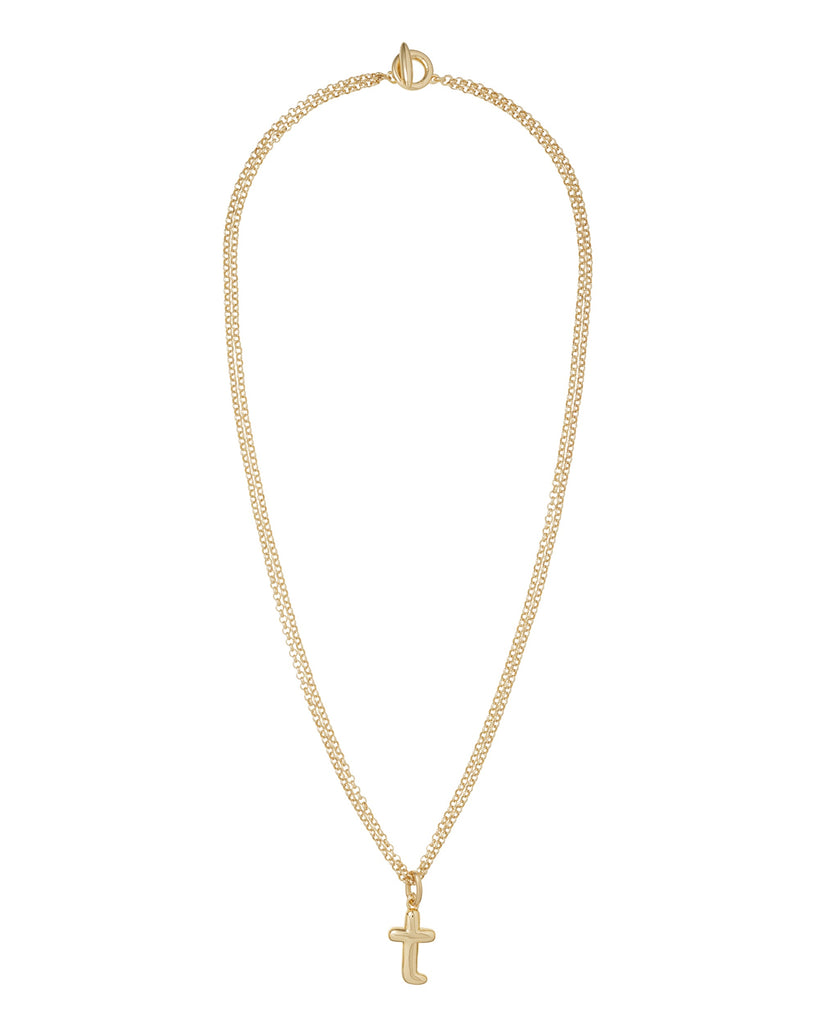 The Puffy Initial Necklace - Main Image