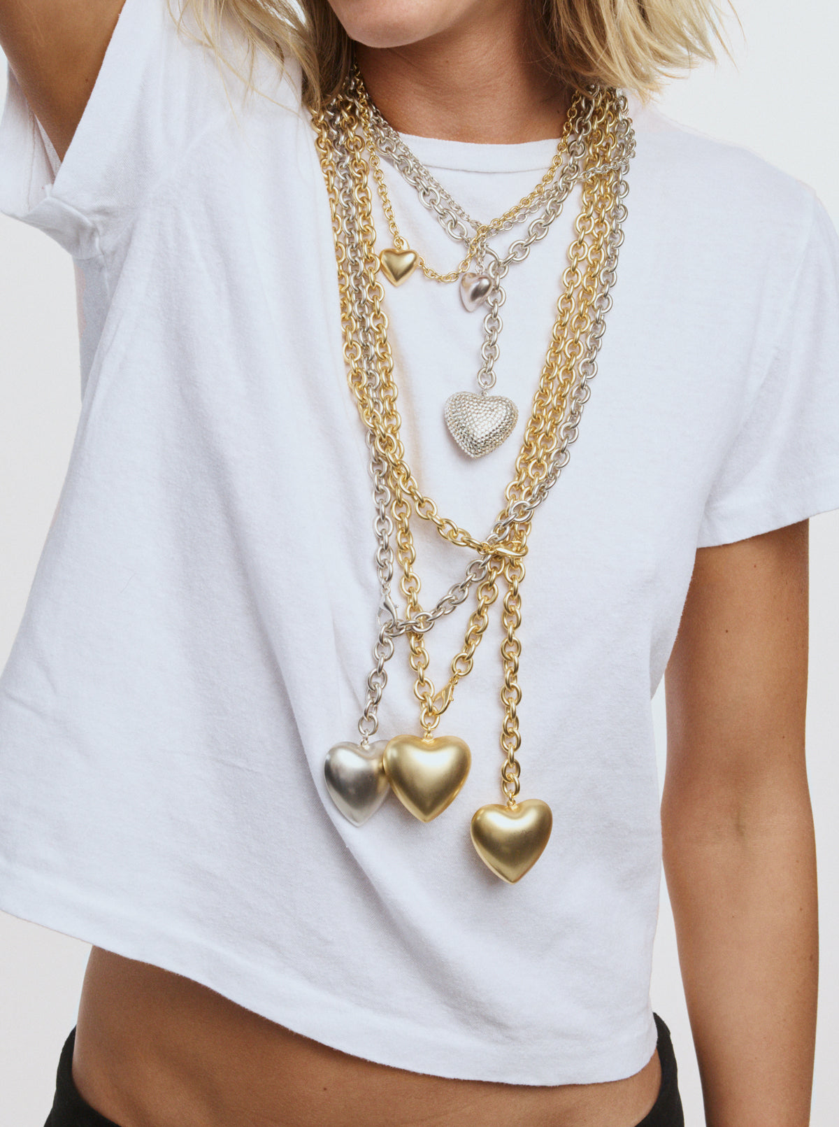 The Dazzling Puffy Heart Necklace