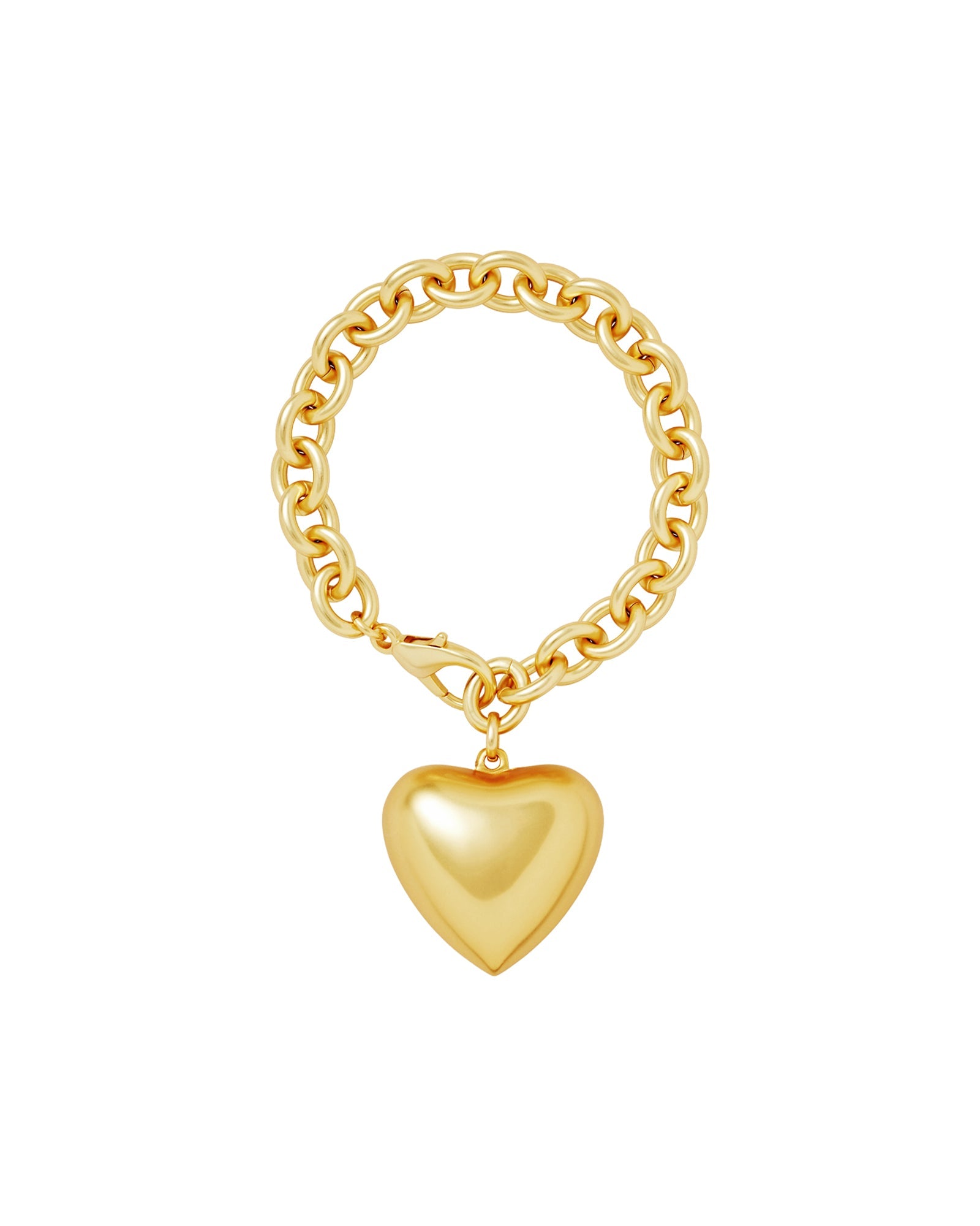 The Puffy Heart Bracelet in Gold