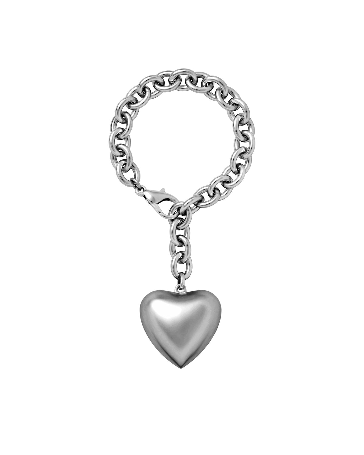 The Puffy Heart Bracelet in Silver