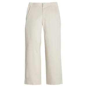 Little English classic pull on pants for little boys. Khaki twill pant with elastic waistband in back and faux button front.