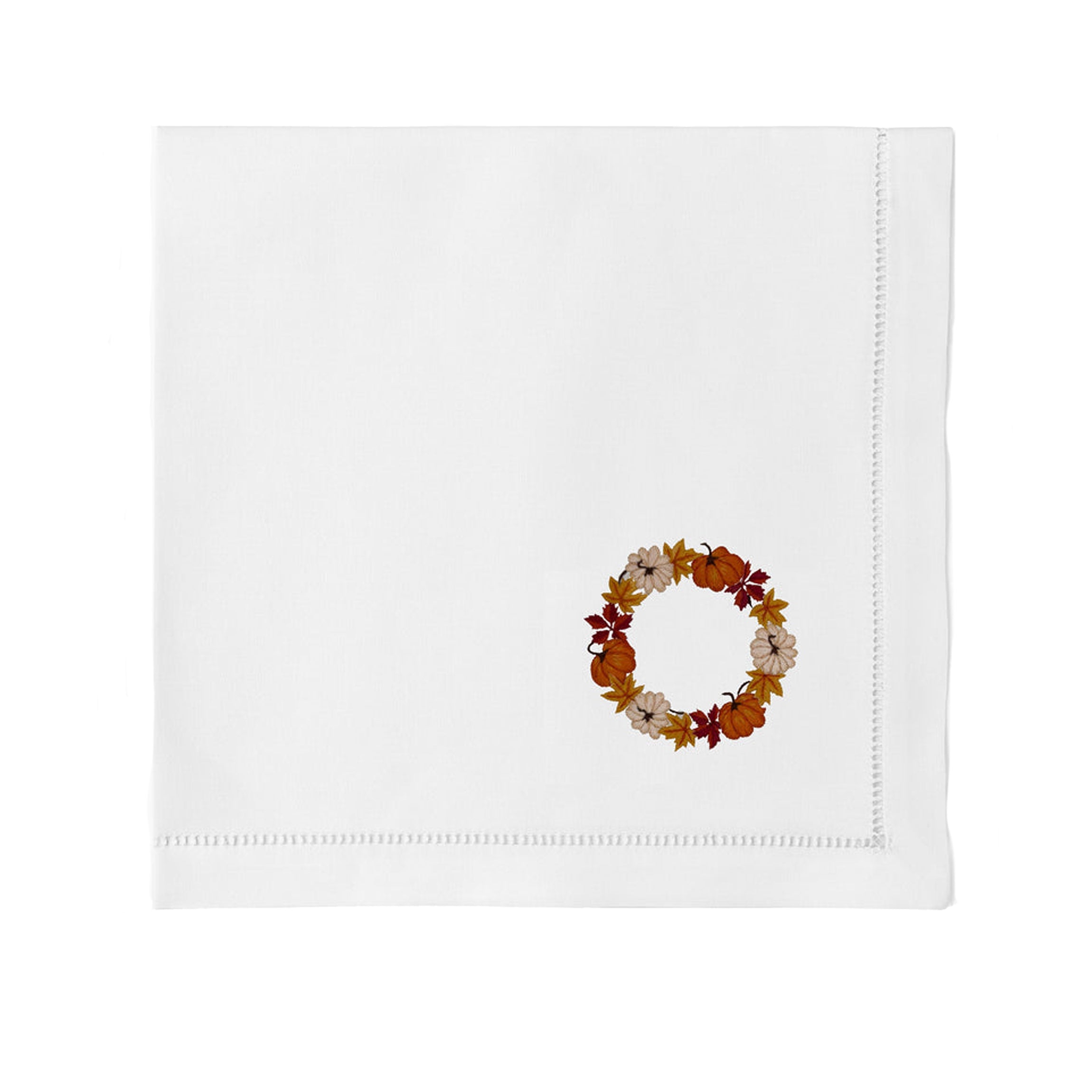 Henry Handwork Pumpkin Wreath Napkin - Thumbnail 5
