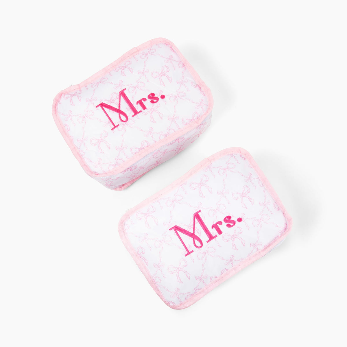 Bridal Petite Pouch Set of Two (Hot Pink)