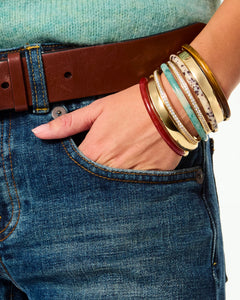 The Pavé Stone Hinged Bracelets