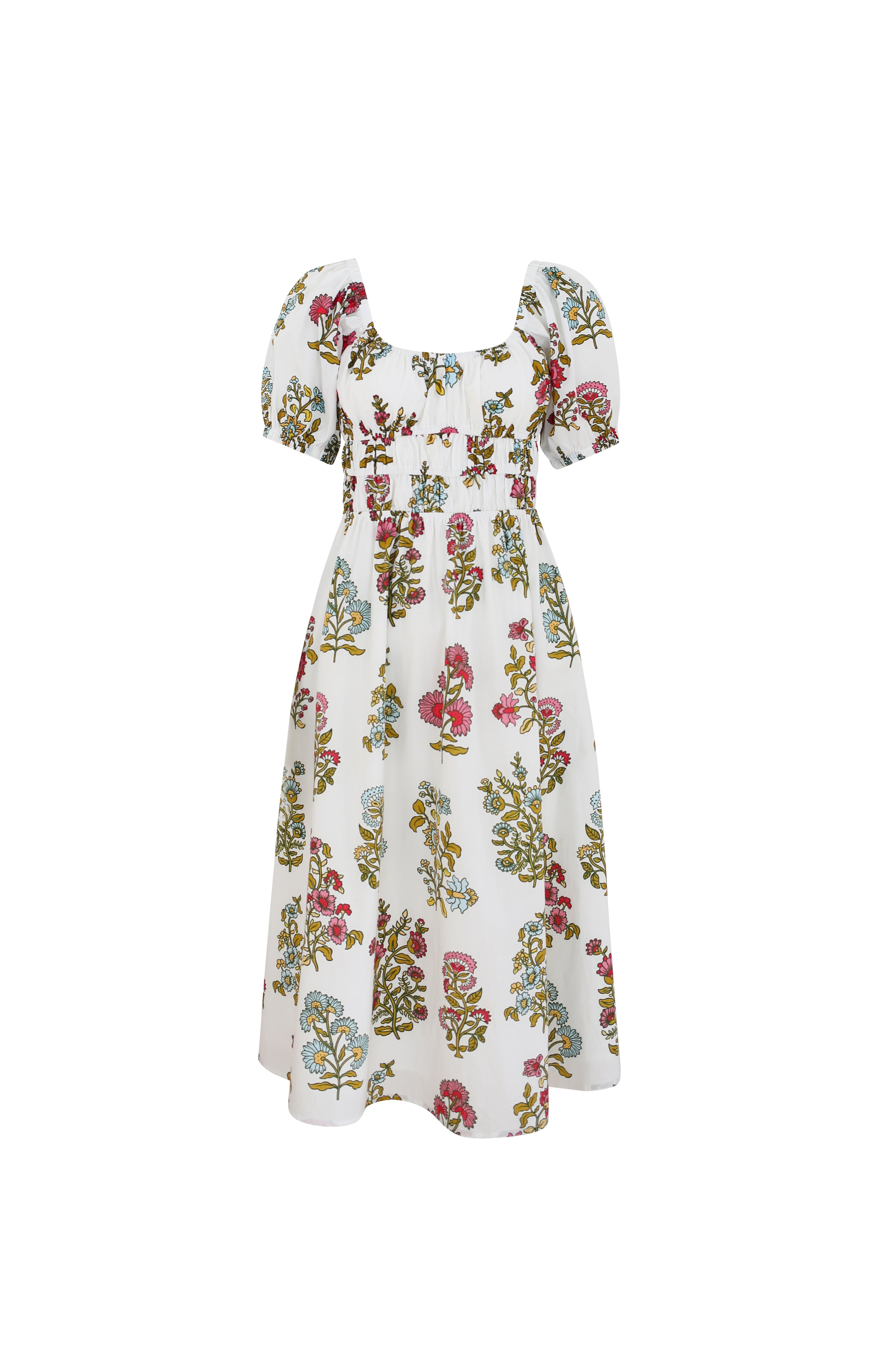 Floral dress on a white background