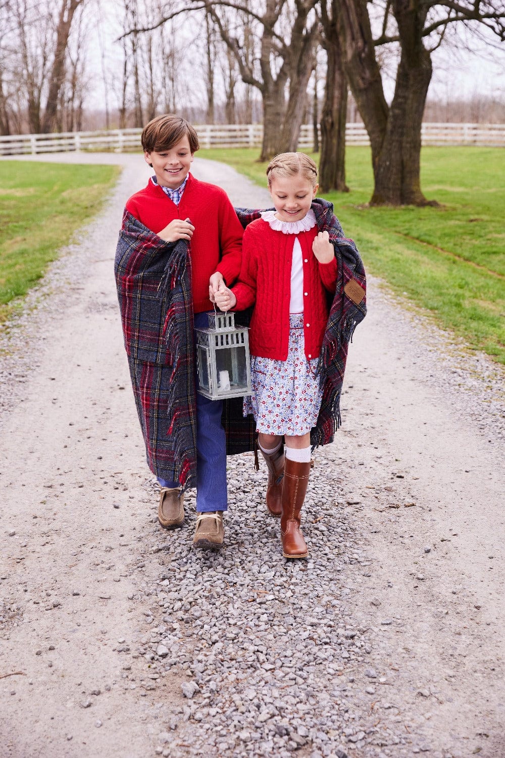 Little English traditional children's clothing, red cashmere cardigan for boy and girl, classic cashmere holiday sweater