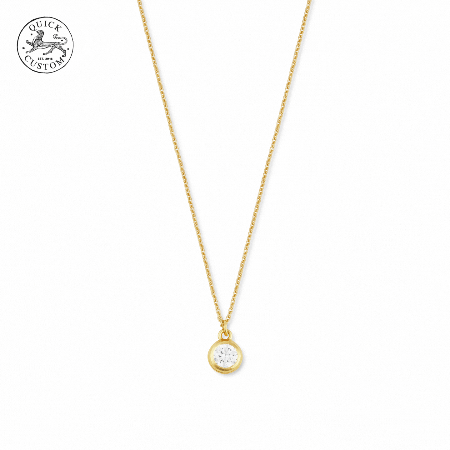 GIF showcasing all charm options for The Dainty Necklace