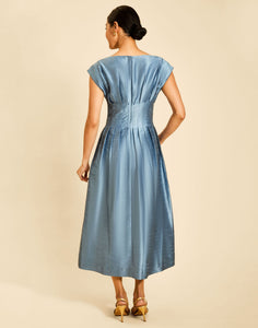 Quinn Midi Dress in Lapis Blue