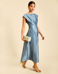 Quinn Midi Dress in Lapis Blue