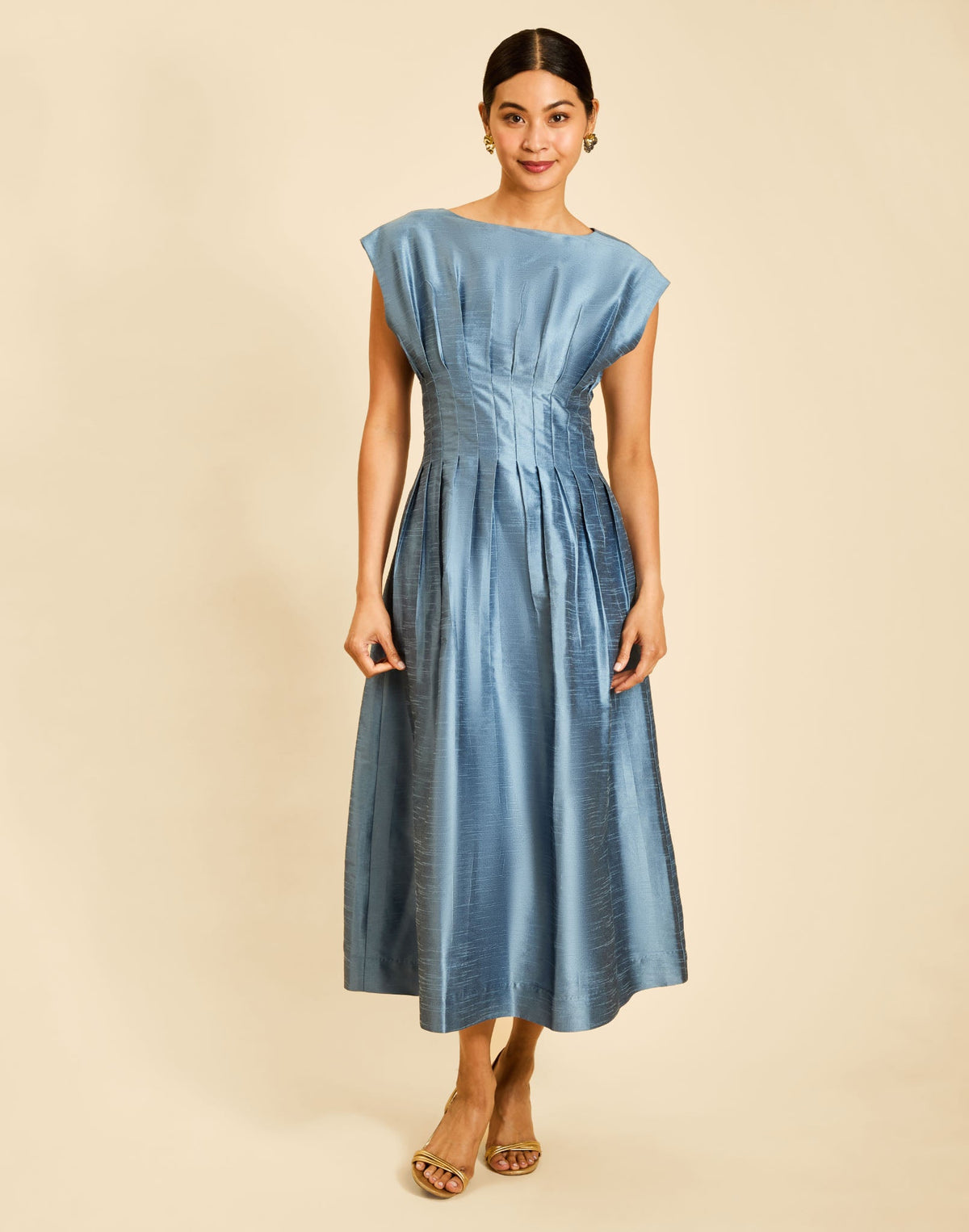Quinn Midi Dress in Lapis Blue