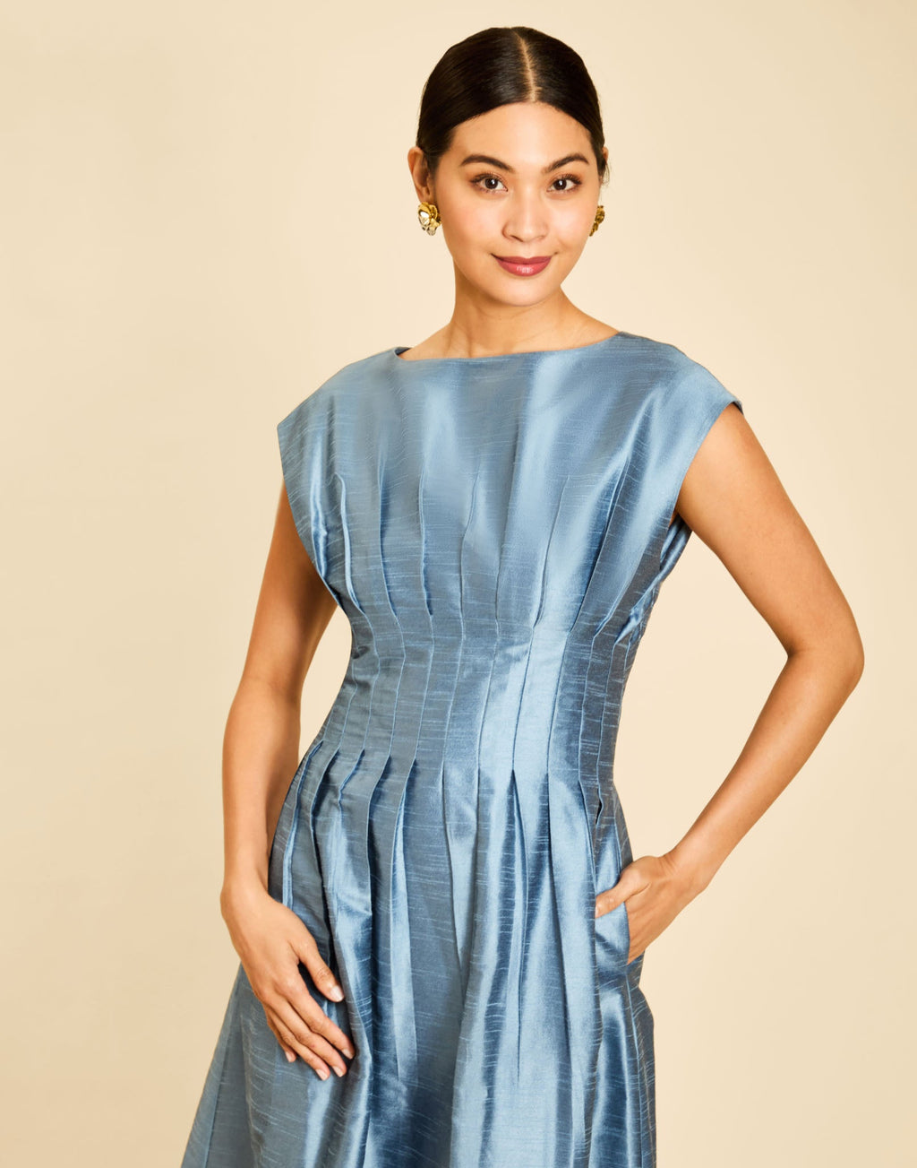 Quinn Midi Dress in Lapis Blue