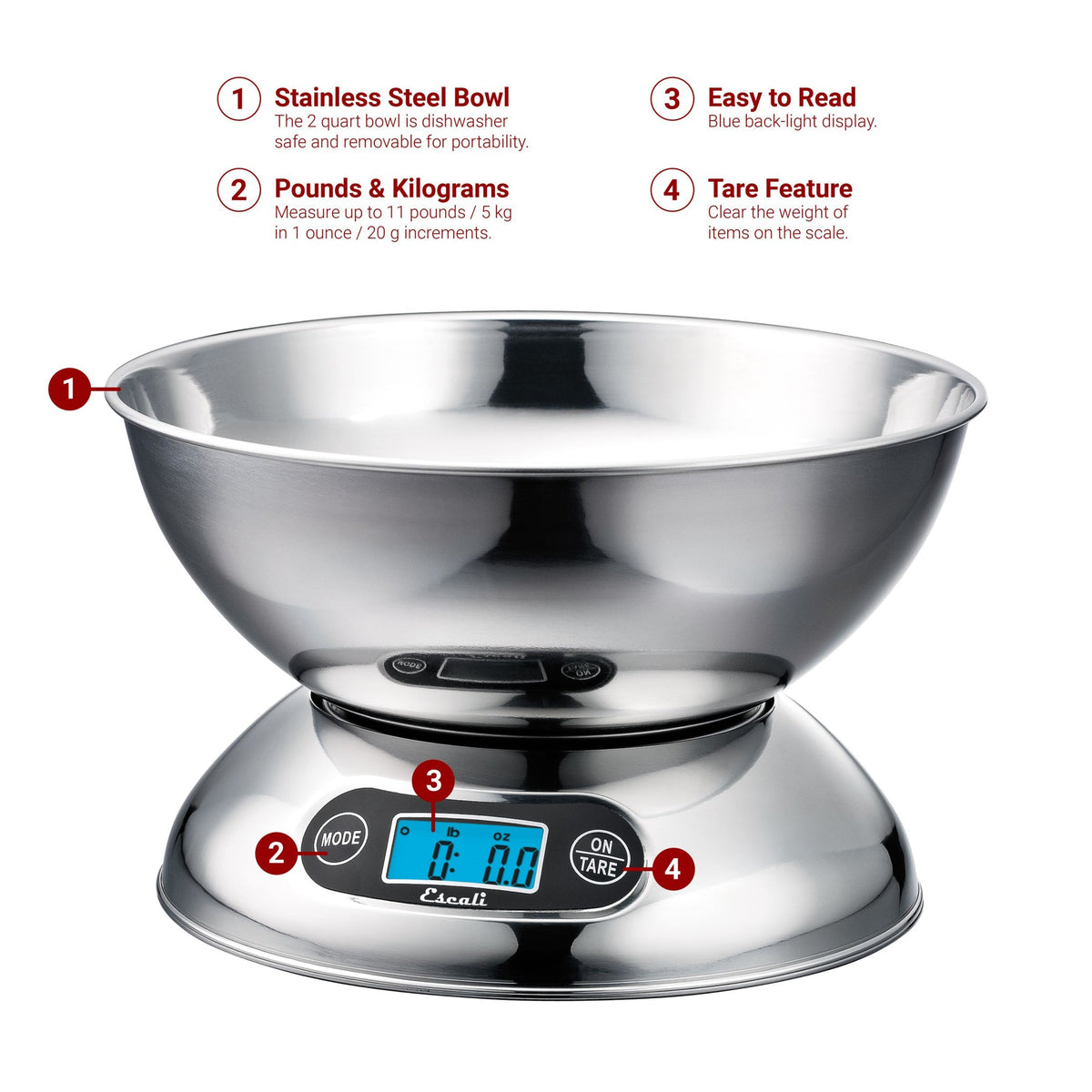 Rondo Stainless Steel Scale in Stainless Steel