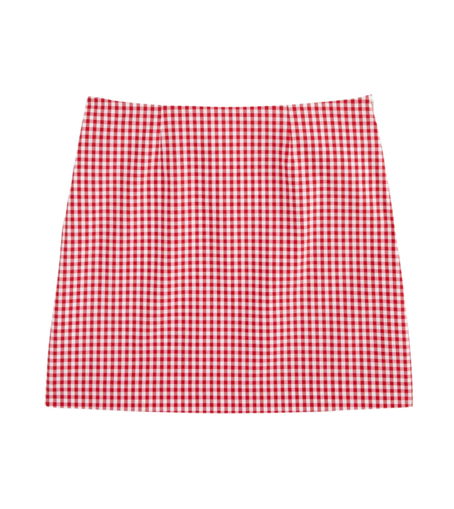 Red Gingham Mini Skirt