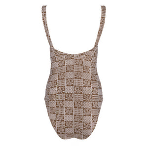 Women’s Checker Tree Low Back One Piece