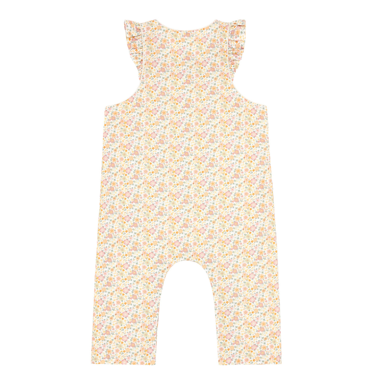 Baby Girls Marigold Floral Overalls