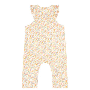 Baby Girls Marigold Floral Overalls