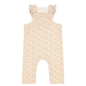 Baby Girls Marigold Floral Overalls