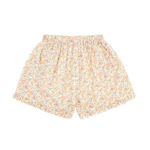 Girls Marigold Floral Woven Ruffle Shorts