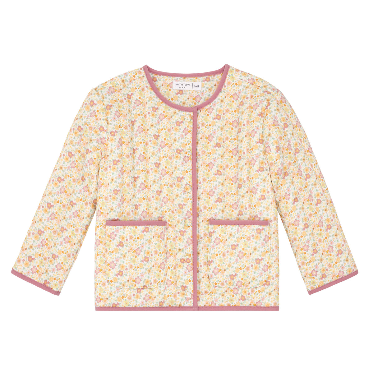 Unisex Marigold Floral Quilted Jacket