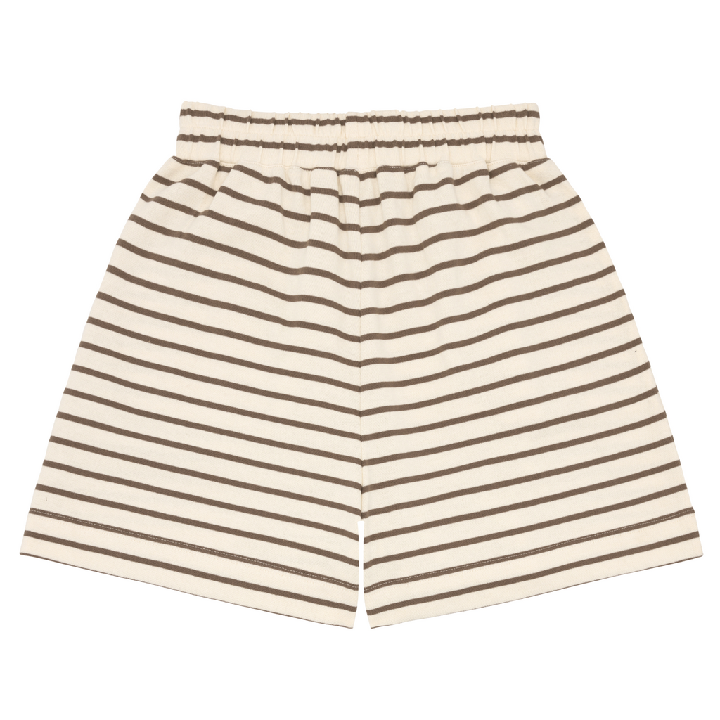 Women’s Brown And Cream Breton Stripe Shorts