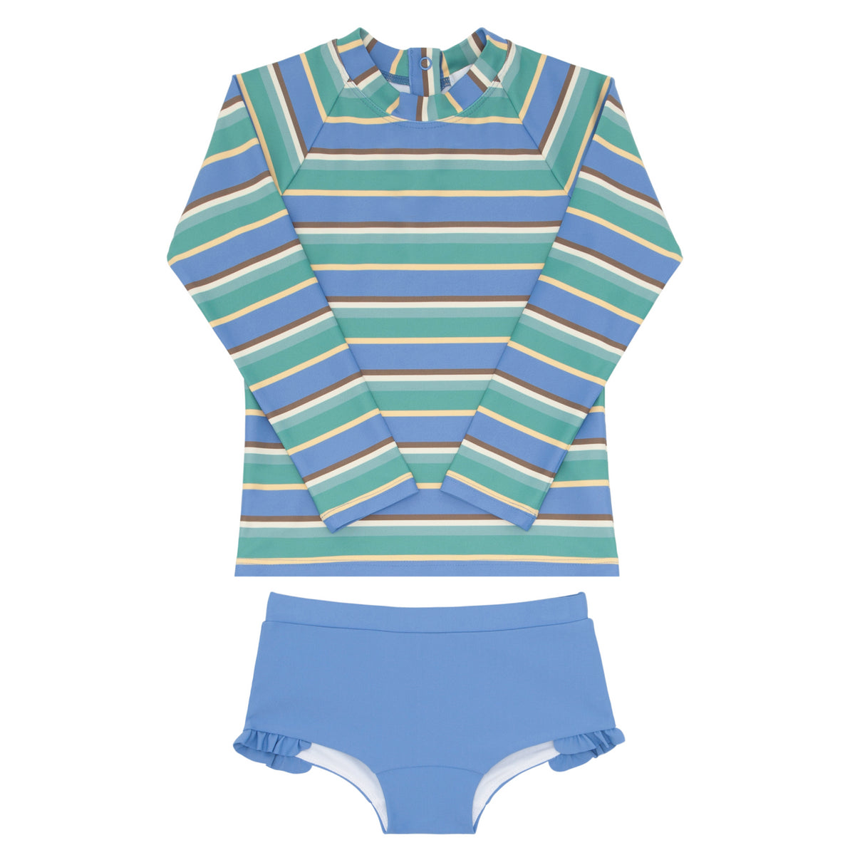 Girls Costa Stripe Rashguard Set