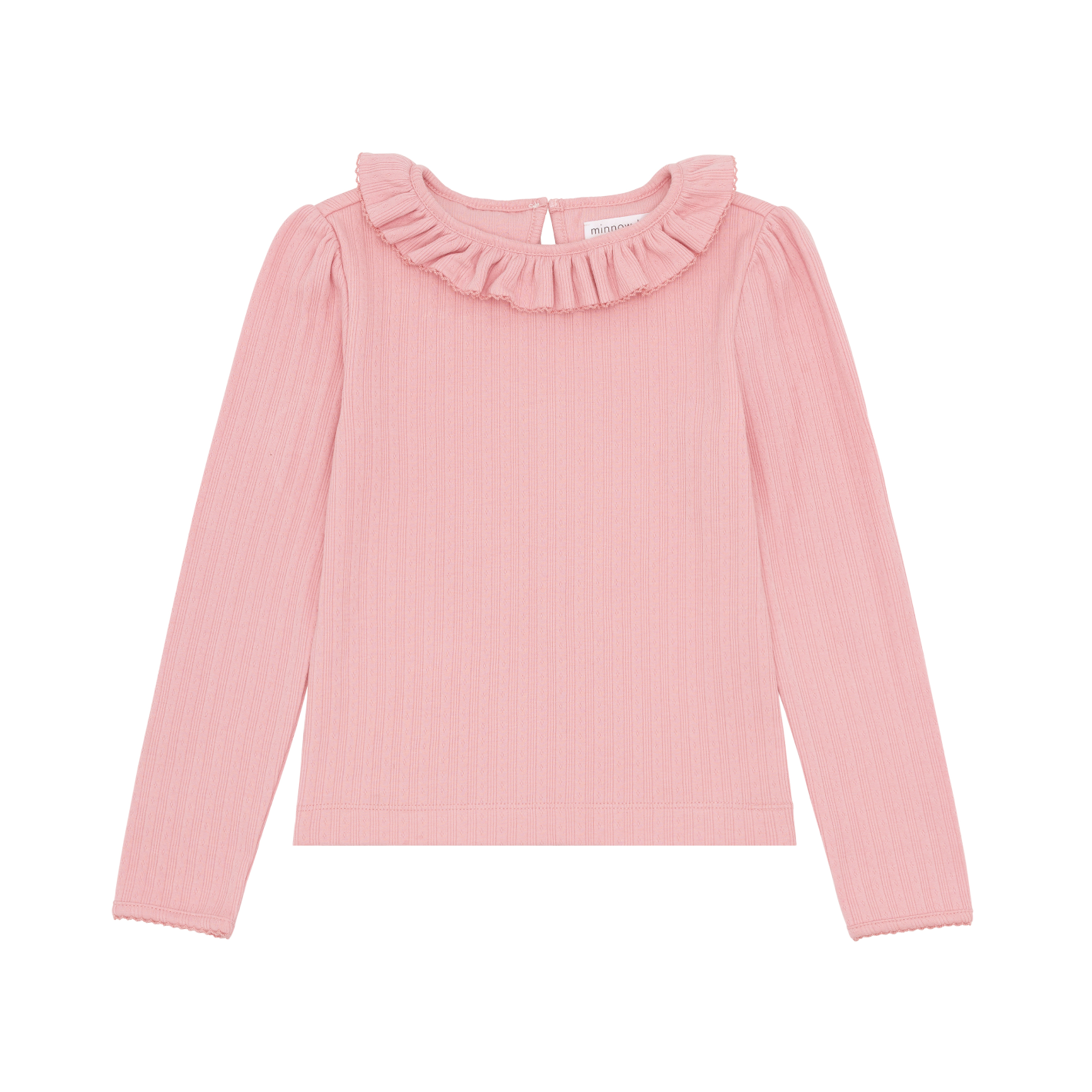 Girls Misty Rose Pointelle Long Sleeve Blouse