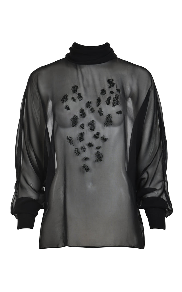 Dusk Sheer Embroidered Blouse