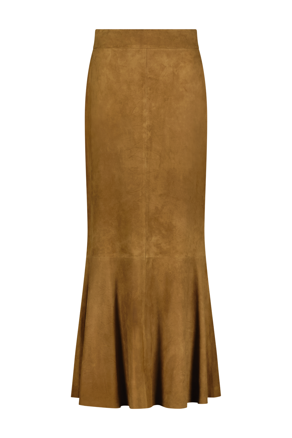 Suede Tulip Skirt in Cedar