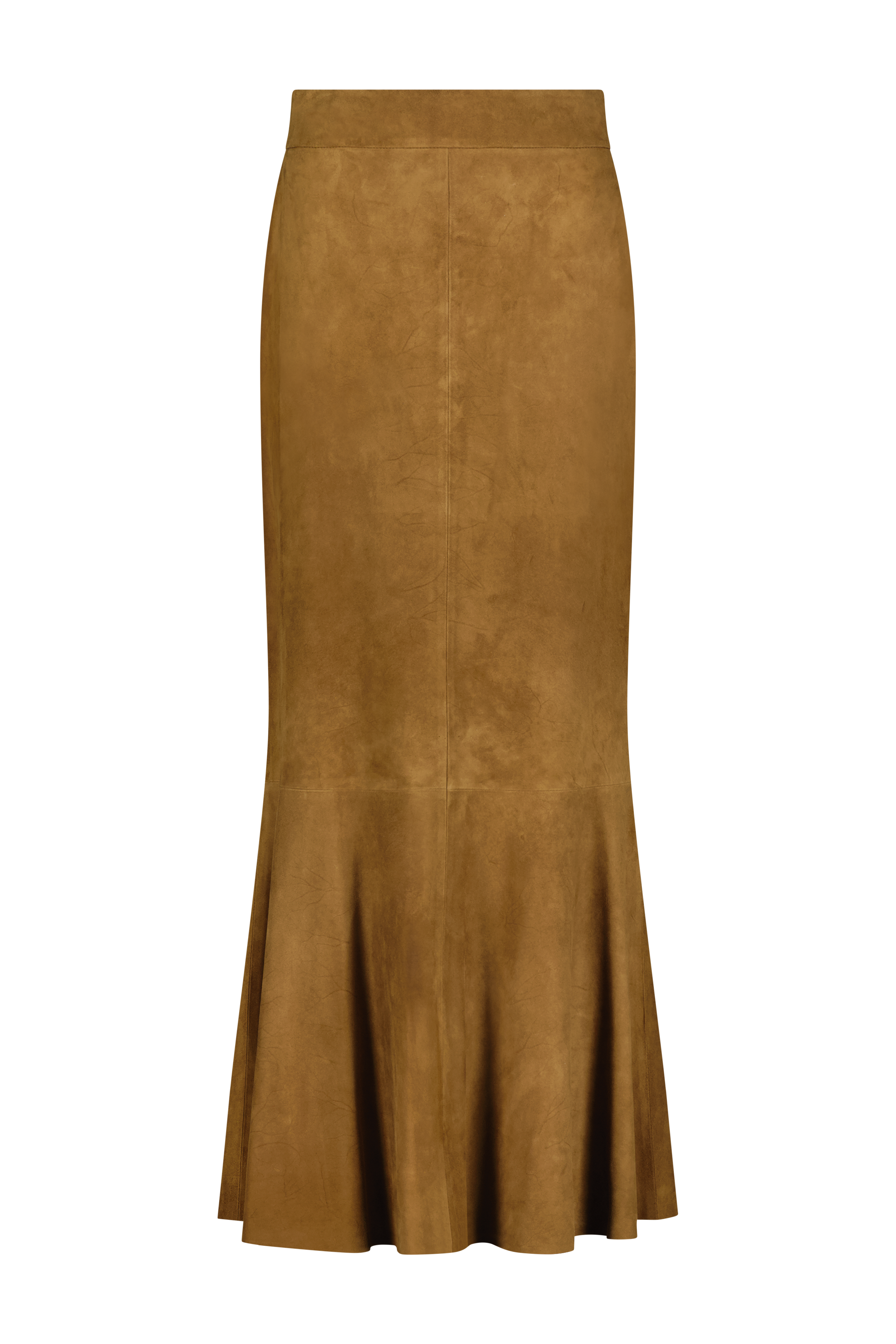 Suede Tulip Skirt in Cedar