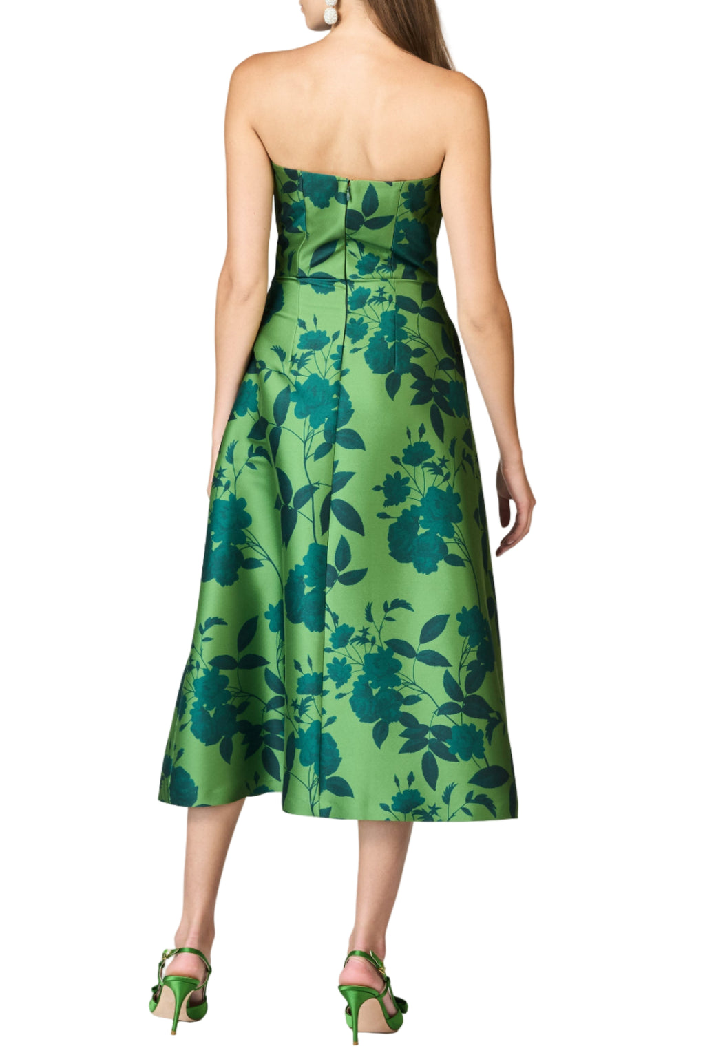 Shay Dress in Empress Green Roses