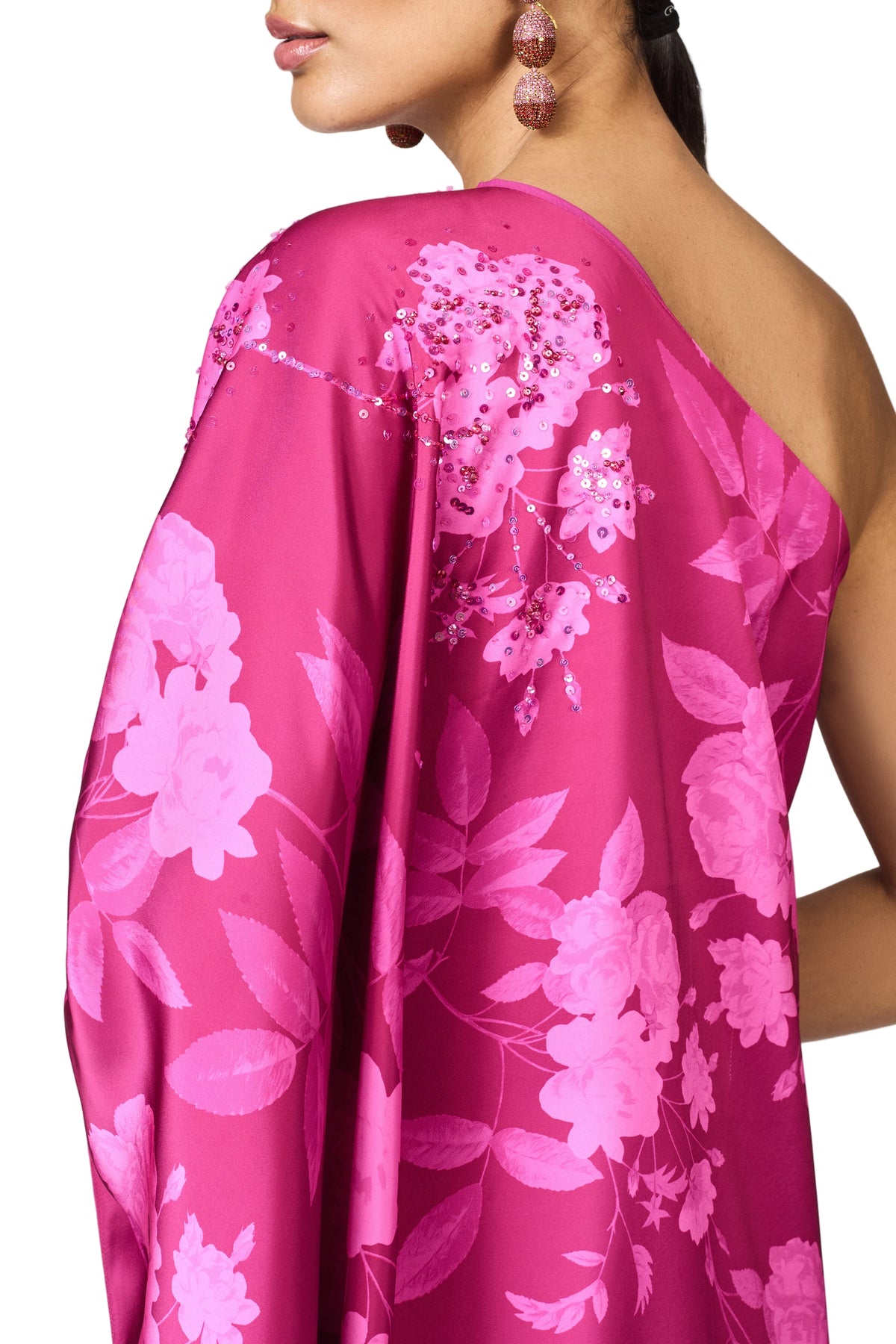 Embellished Demi Gown in Rhodolite Roses