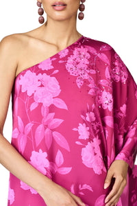 Embellished Demi Gown in Rhodolite Roses