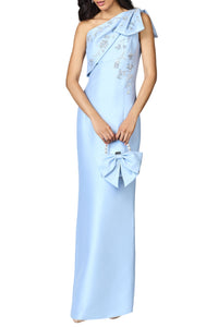 Embellished Olivia Gown in Glacial Blue