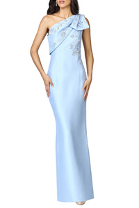 Embellished Olivia Gown in Glacial Blue