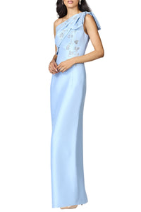 Embellished Olivia Gown in Glacial Blue